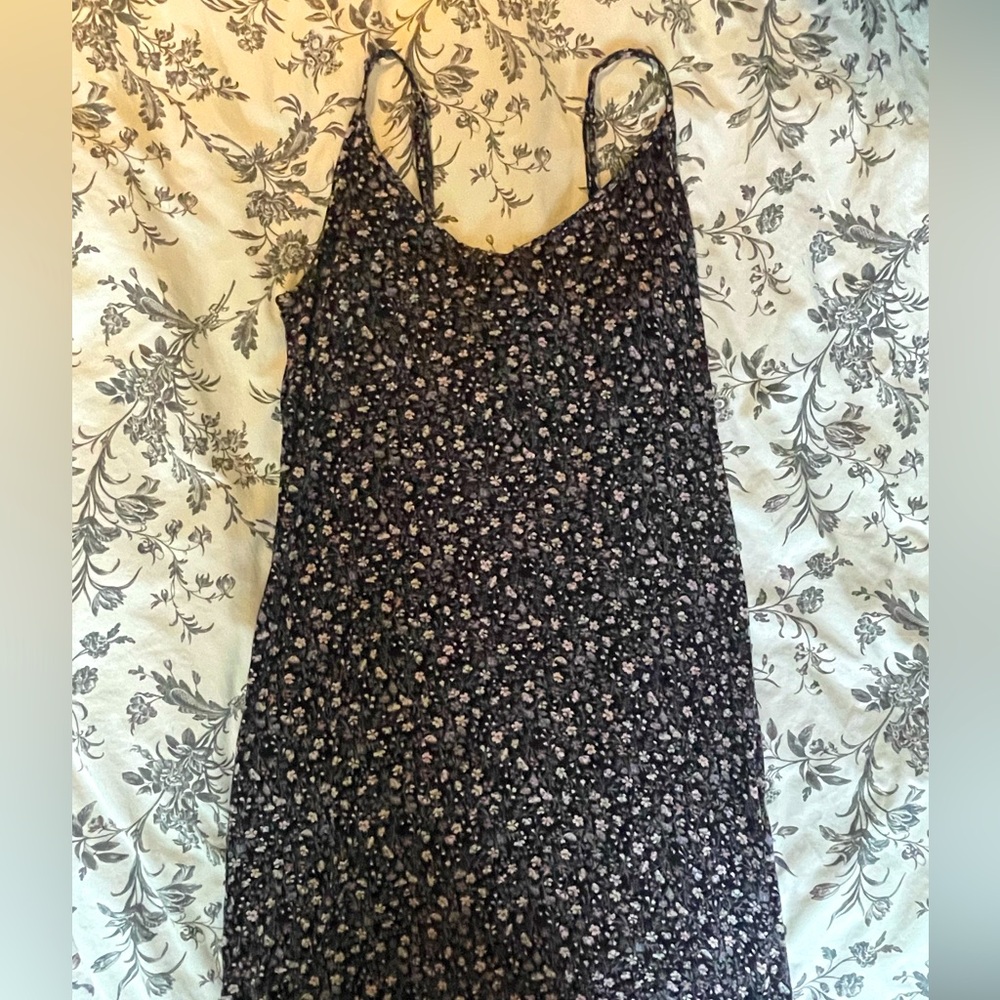 LONG SUMMER TANK DRESS WITH SLIDE SLIT